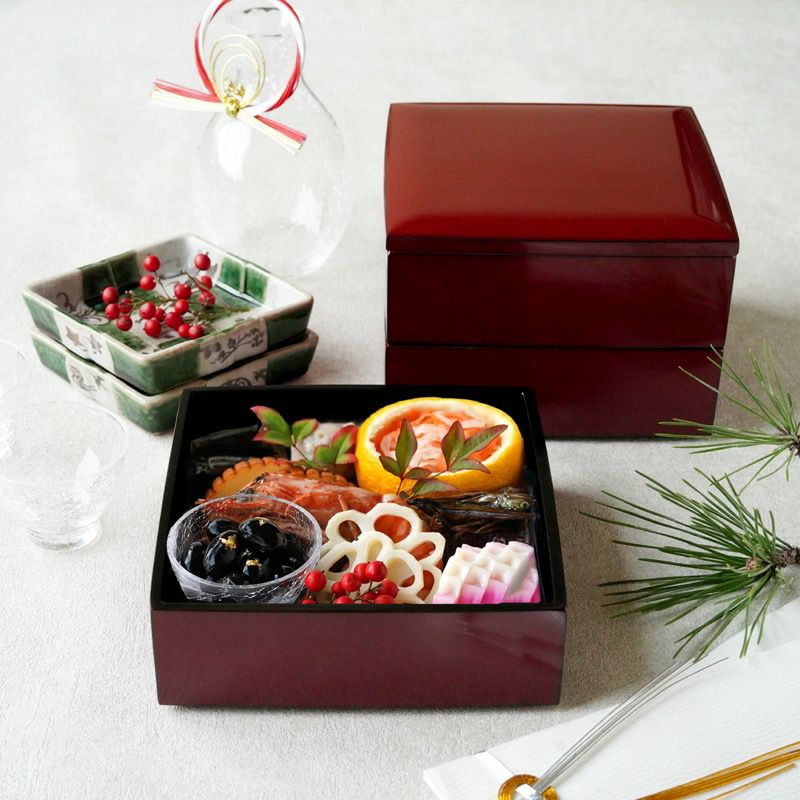 シリーズ以外・その他 5寸胴張三段重 溜内朱〈1組〉*bfh |皿や鉢など和