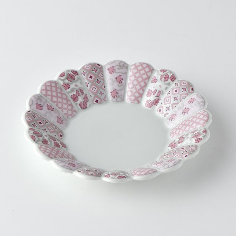 花離宮シリーズ 【波佐見焼】花離宮 15cm 丸皿（ピンク）〈1枚〉 |皿や