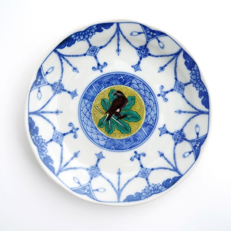 九谷焼 伝統柄 【九谷焼】4.5号皿揃 吉田屋絵変り〈5枚〉 |皿や鉢など