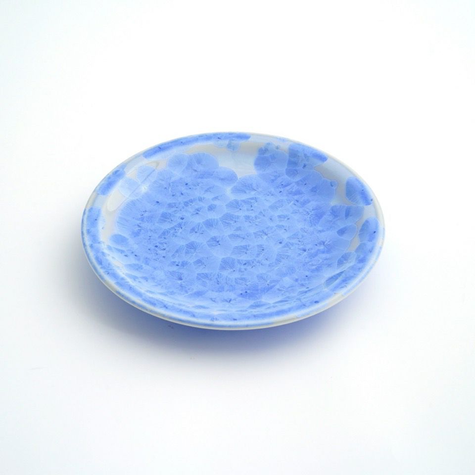 花結晶 【京焼・清水焼】花結晶 銘々皿（青）〈1枚〉 |皿や鉢など和