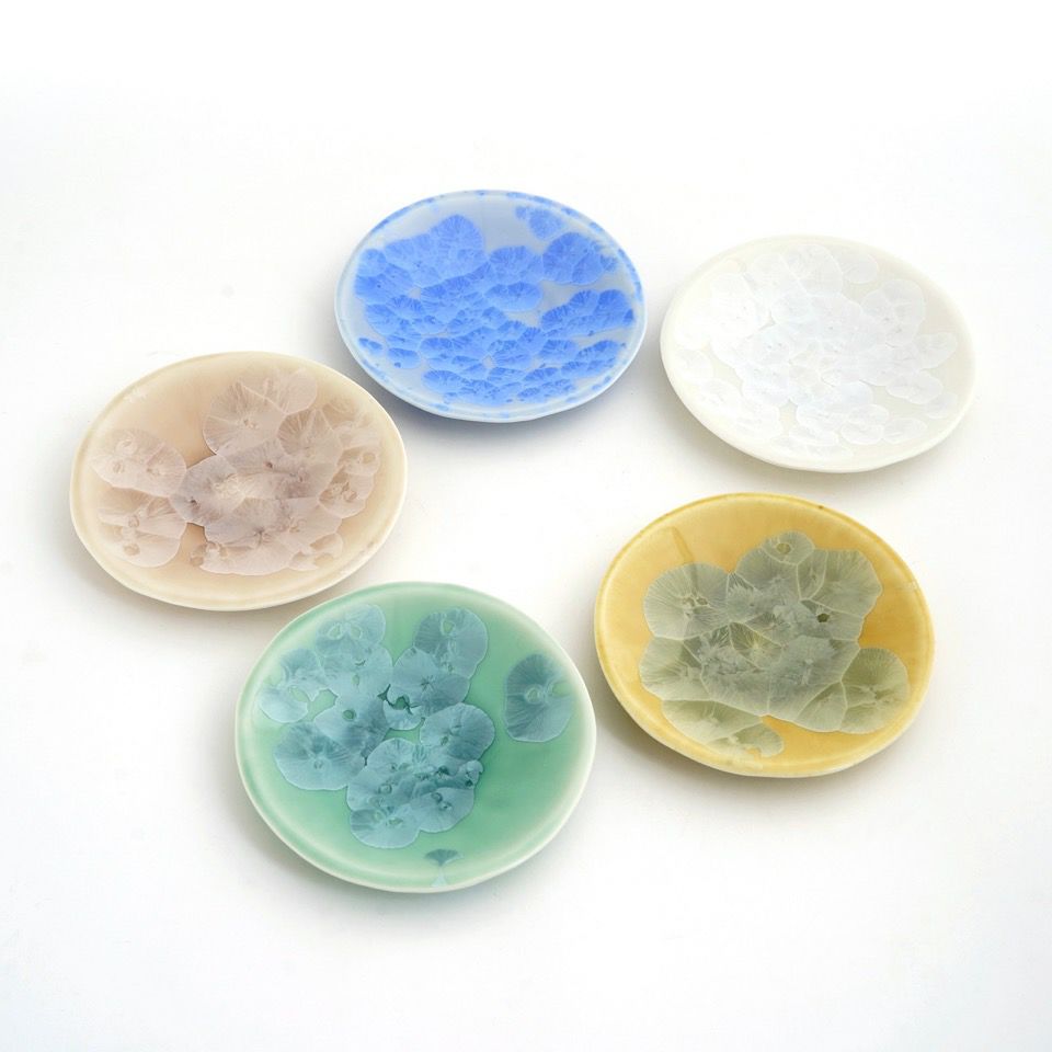 花結晶 【京焼・清水焼】花結晶 銘々皿（青）〈1枚〉 |皿や鉢など和