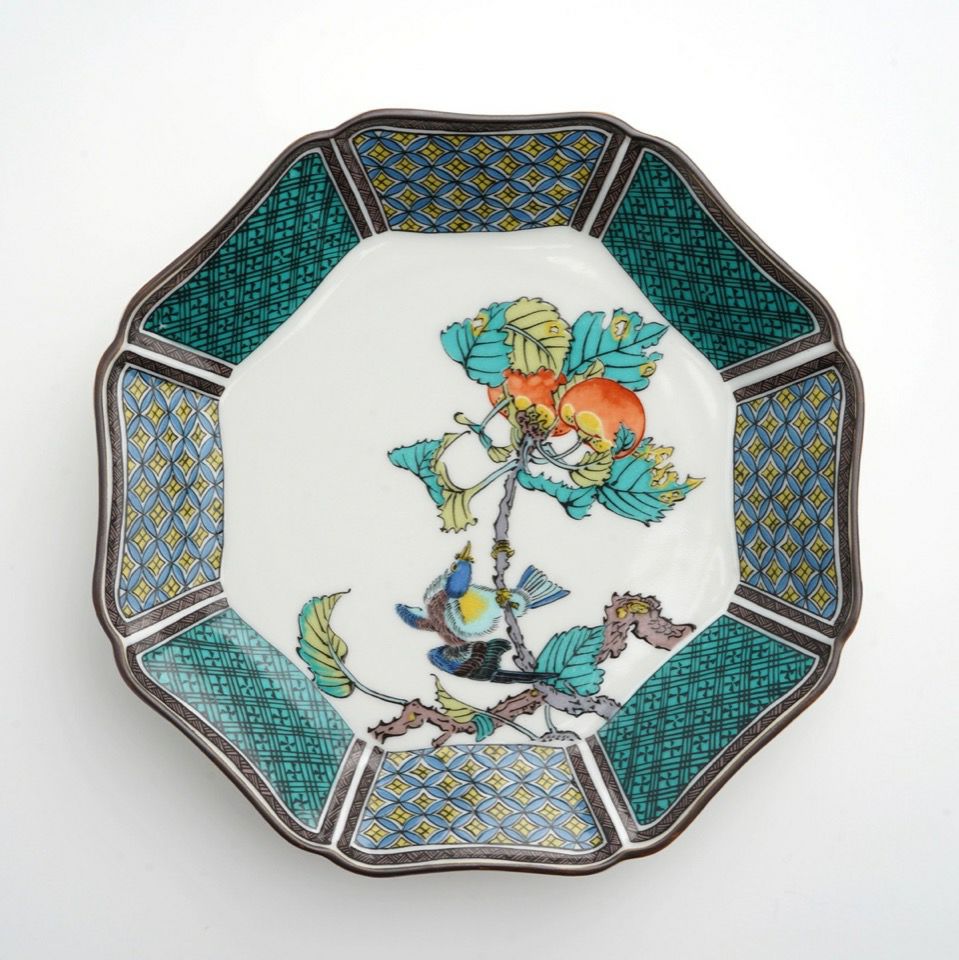 九谷焼 伝統柄 【九谷焼】6.5号皿揃・花鳥絵変り〈5枚〉 |皿や鉢など和