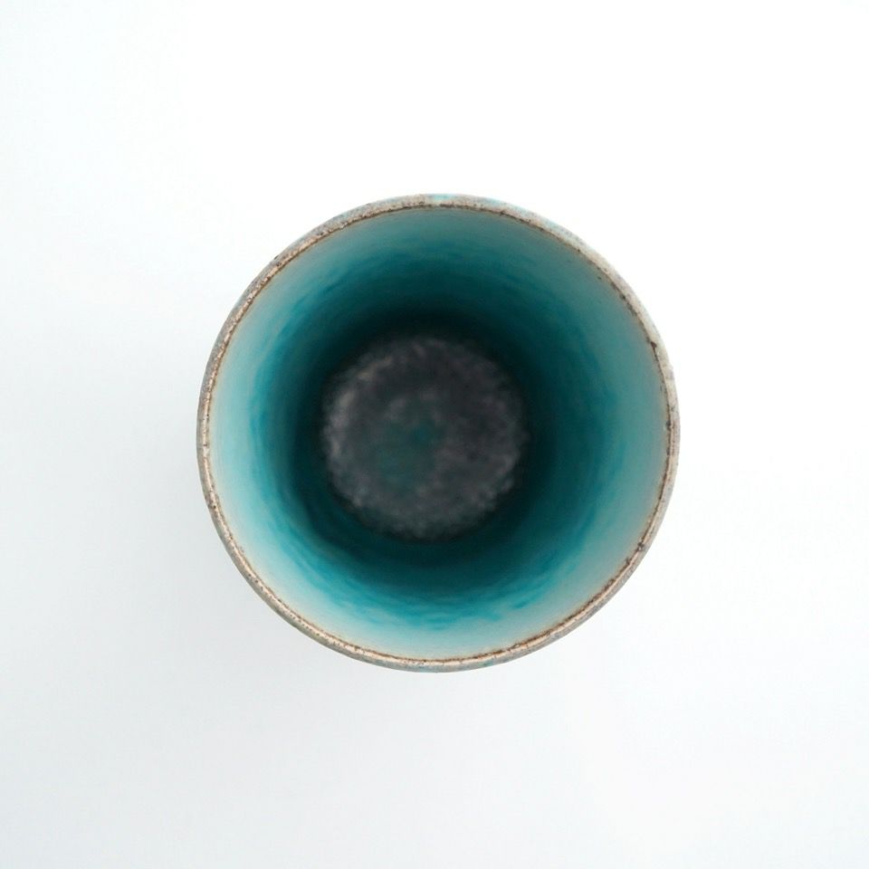 シリーズ以外・その他 ターコイズ フリーカップ 双〈2個〉 京焼