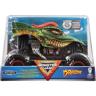 Monster Jam, Official Dragon Monster Truck, Die-Cast Vehicle, 1:24