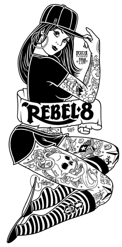 Rebel 8 Girl by Mike Giant: TattooNOW