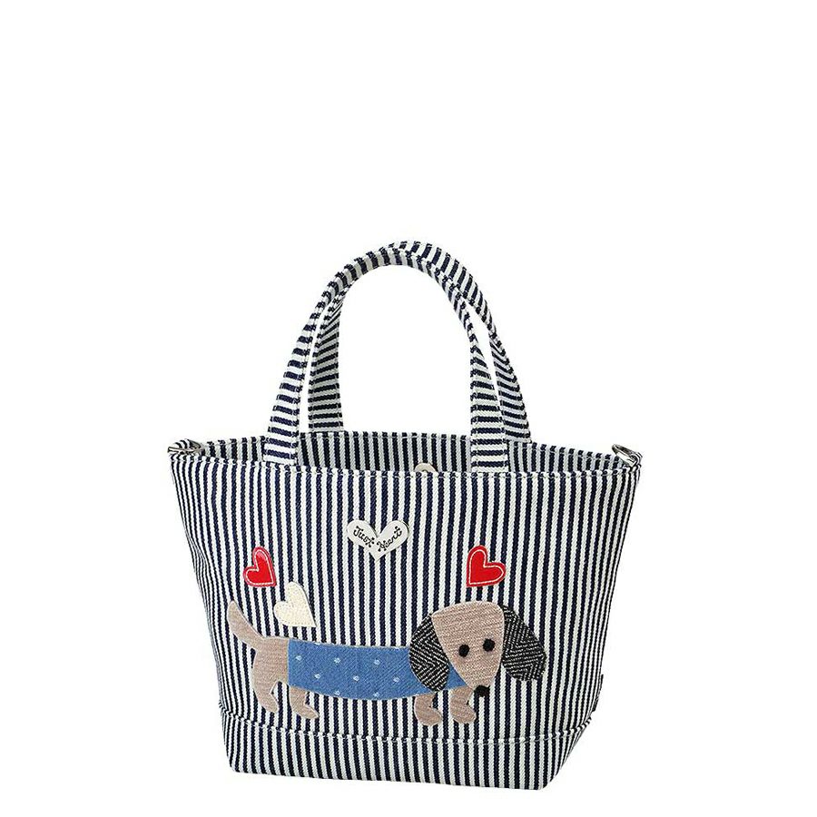 モモチヨ ミニトートバッグ（ストライプ・ブルーデニム） / Think Bee