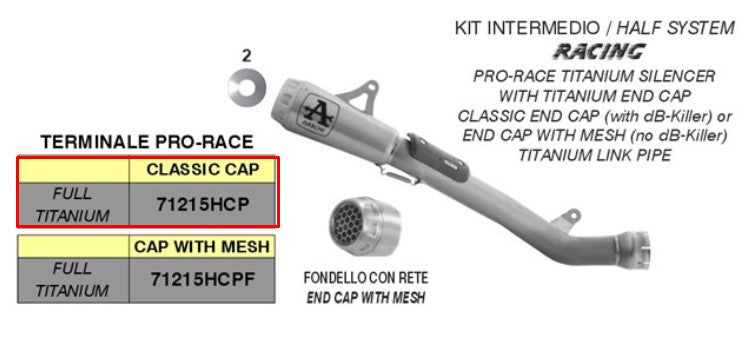 Arrow Slip-on Kit Pro-Race Titanium Kawasaki ZX-10R/RR (21-25) 71215HC