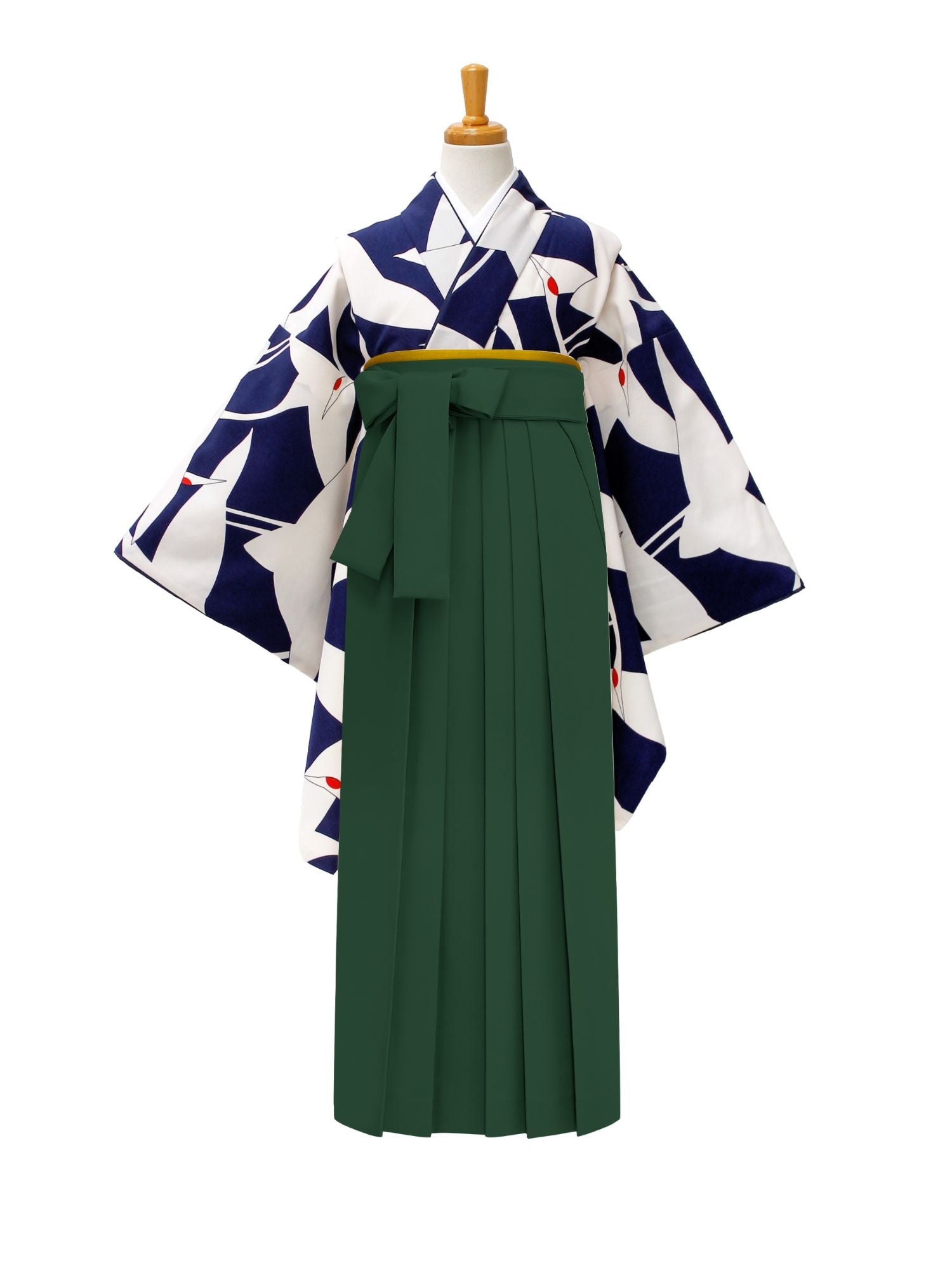 C0012 シルエット鶴 / 紺 | 卒業式小学生袴レンタル | tententen