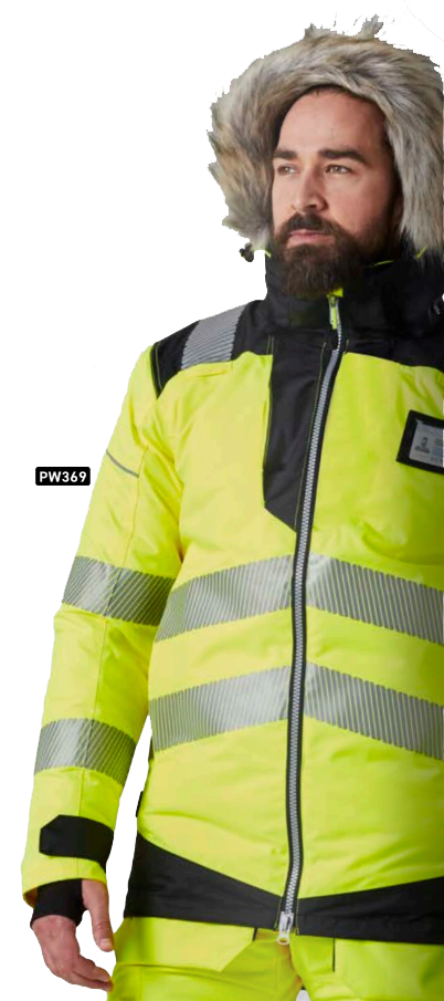 Portwest PW369 – PW3 Hi-Vis Winter Parka Jacket Yellow/Black
