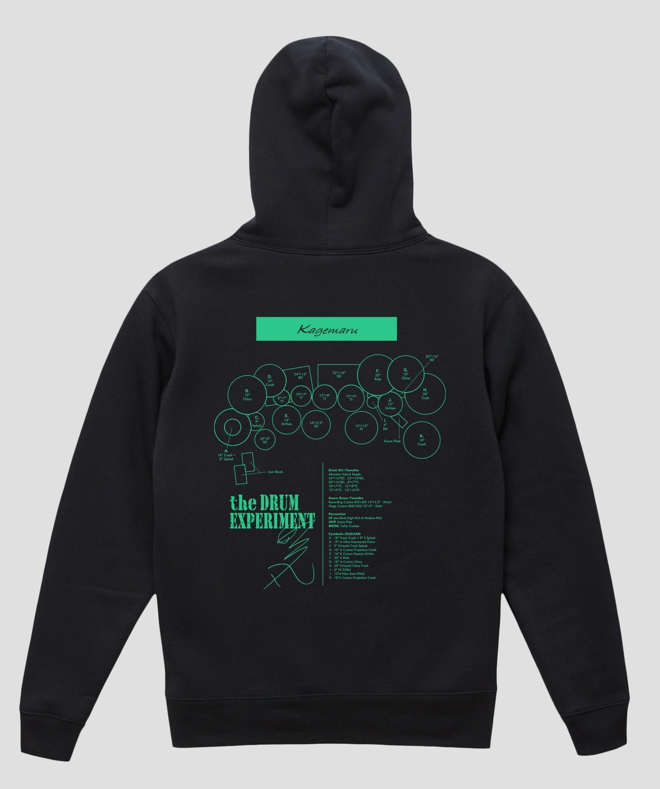 Drummer's Set Up Vol.12 影丸［-真天地開闢集団-ジグザグ］ “Hoodie
