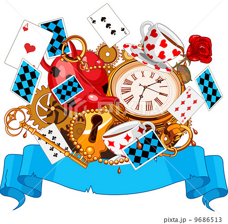 Alice in Wonderland designのイラスト素材 [9686513] - PIXTA