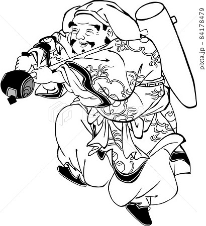 浮世絵 福の神 その8のイラスト素材 [84178479] - PIXTA