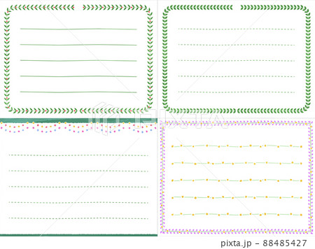 ナチュラルな5行のメッセージカードのイラスト素材 [88485427] - PIXTA
