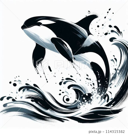 シャチのイラスト素材 [114315382] - PIXTA