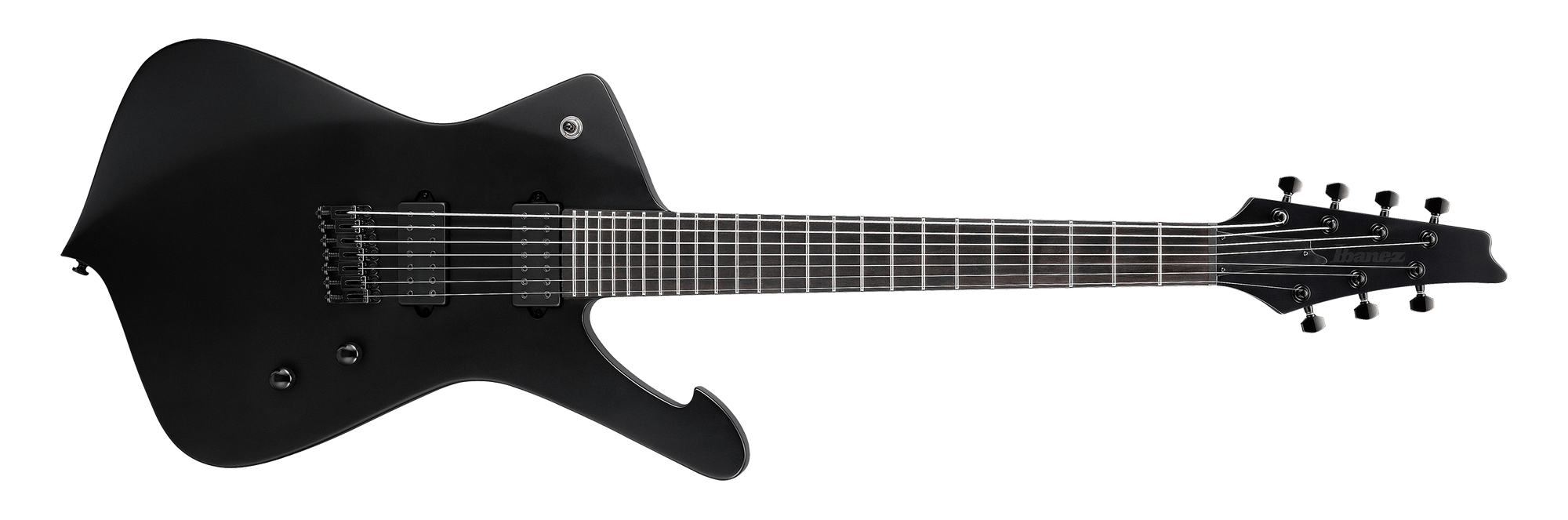 Ibanez ICTB721BKF Iron Label Iceman with Gigbag - Black Flat - The