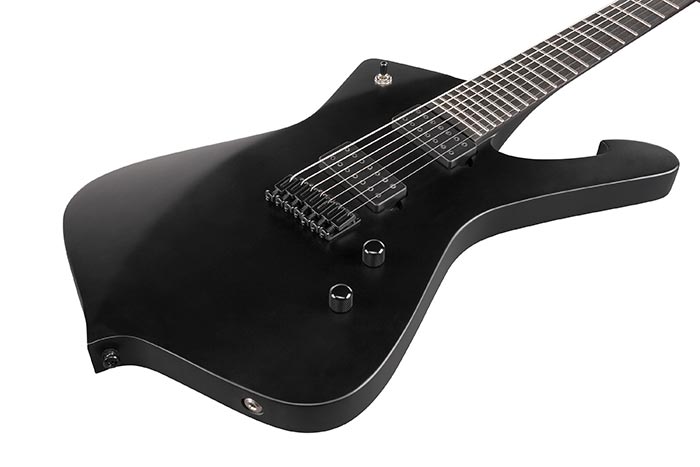 Ibanez ICTB721BKF Iron Label Iceman with Gigbag - Black Flat - The