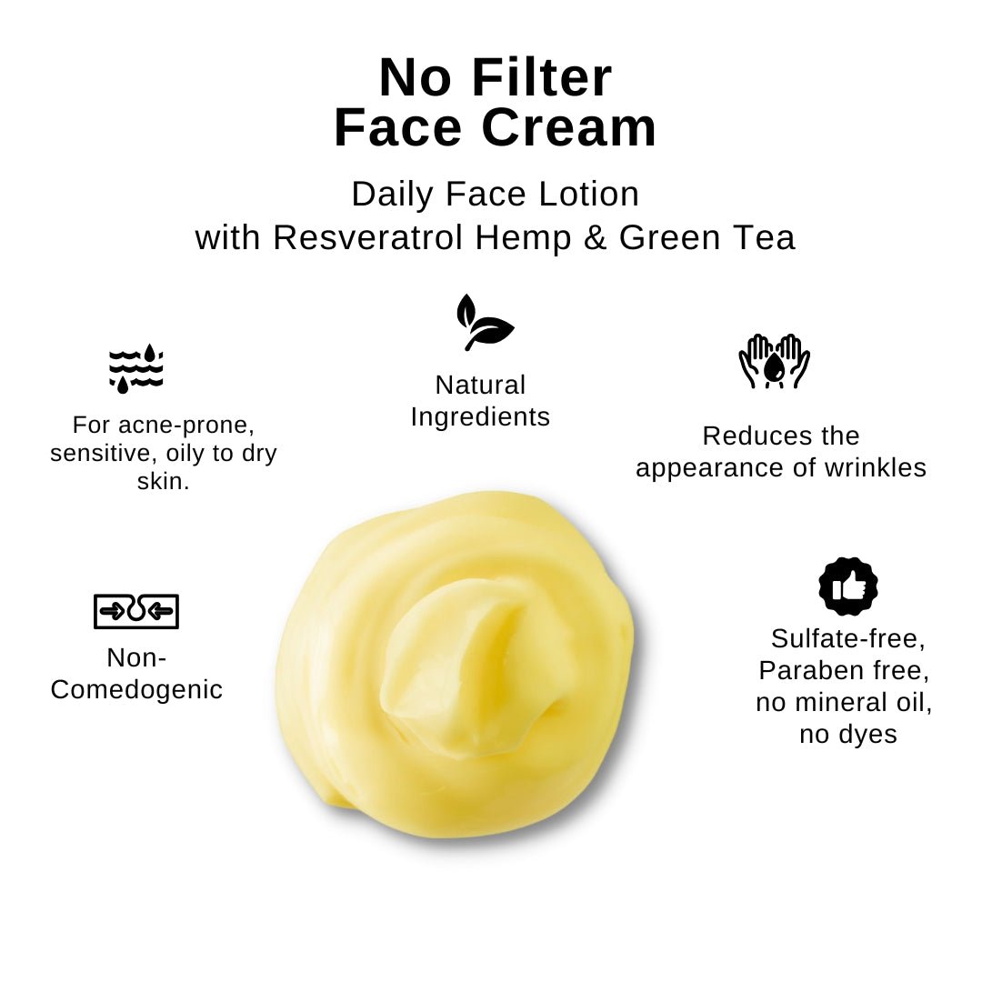 No Filter Face Cream - Lightweight Daily Moisturizer | OrganiGrow