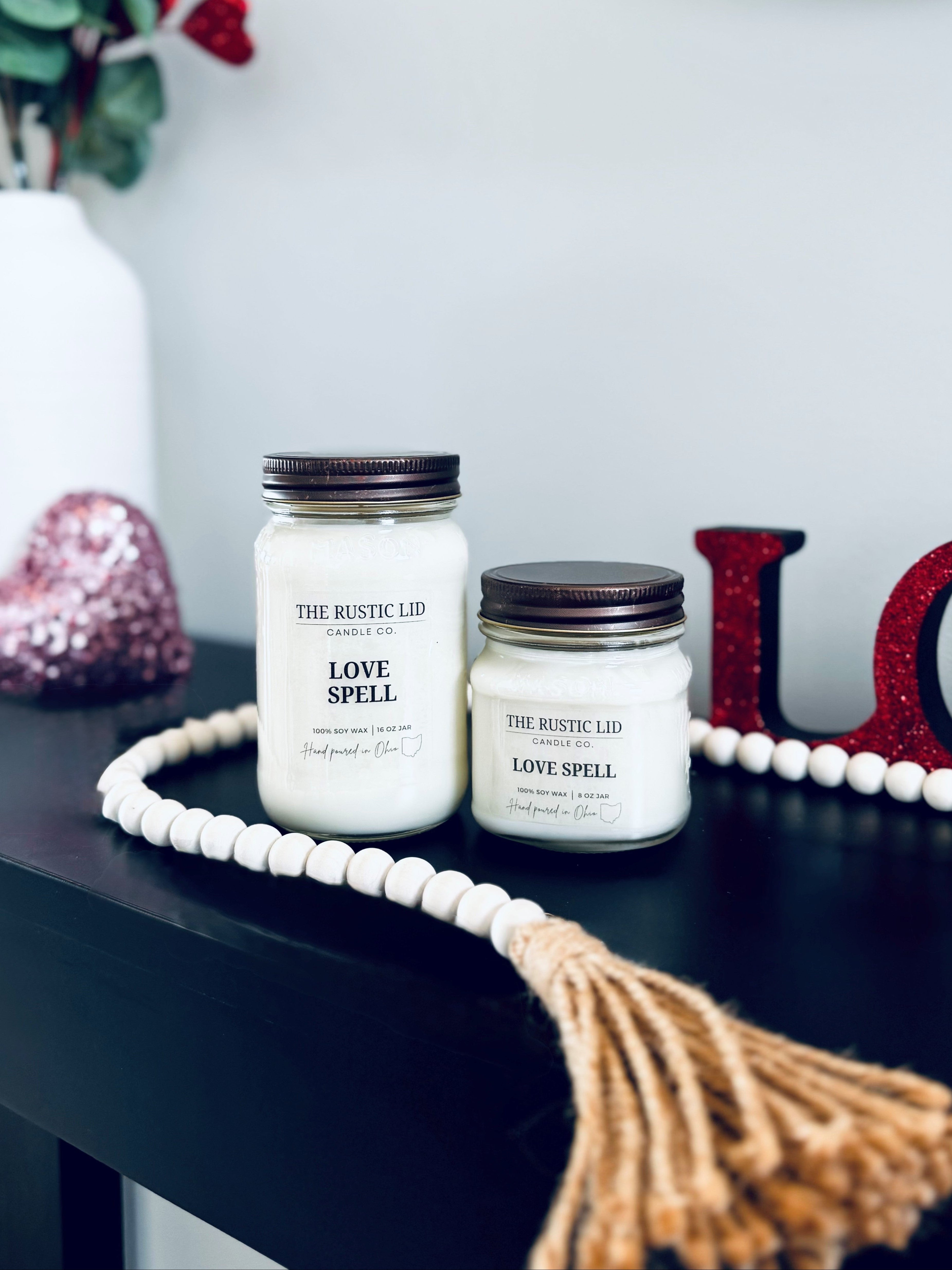 Love Spell 16 oz candle – The Rustic Lid Candle Co.