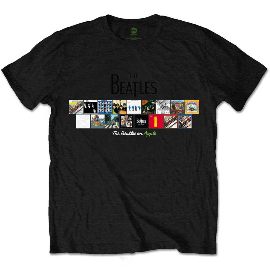 ビートルズ Tシャツ 「アルバムズ - 黒」 BEATLES 公式 グッズ – FAB4