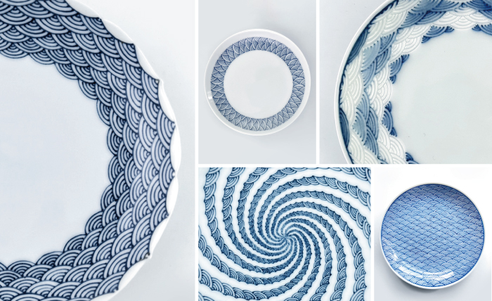 工芸WS〕三川内焼 青海波豆皿 染付体験 || THE COVER NIPPON