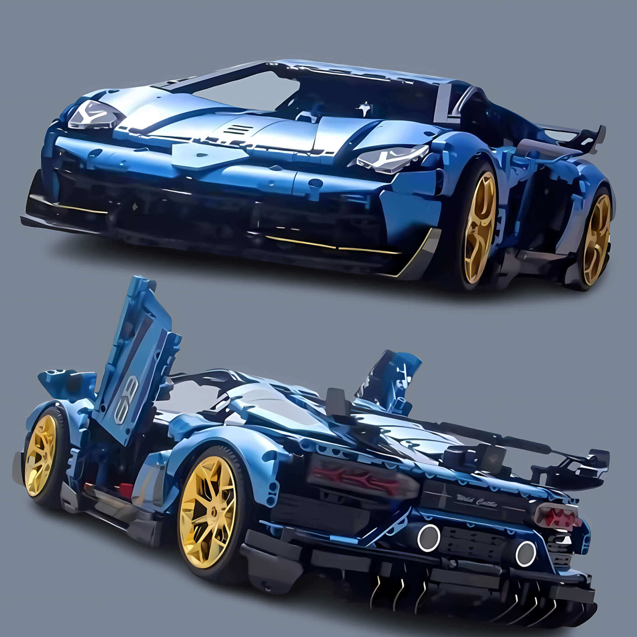 Tongshengju Technic Lambo SVJ Model Sports Car Building Blocks Set