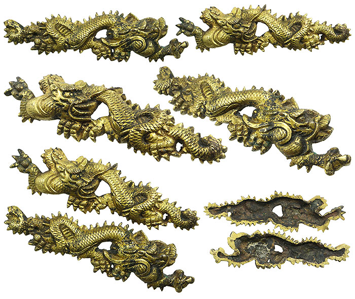 日本刀の目貫・金色絵龍図目貫｜日本刀・刀剣 販売専門店・東京【十拳】