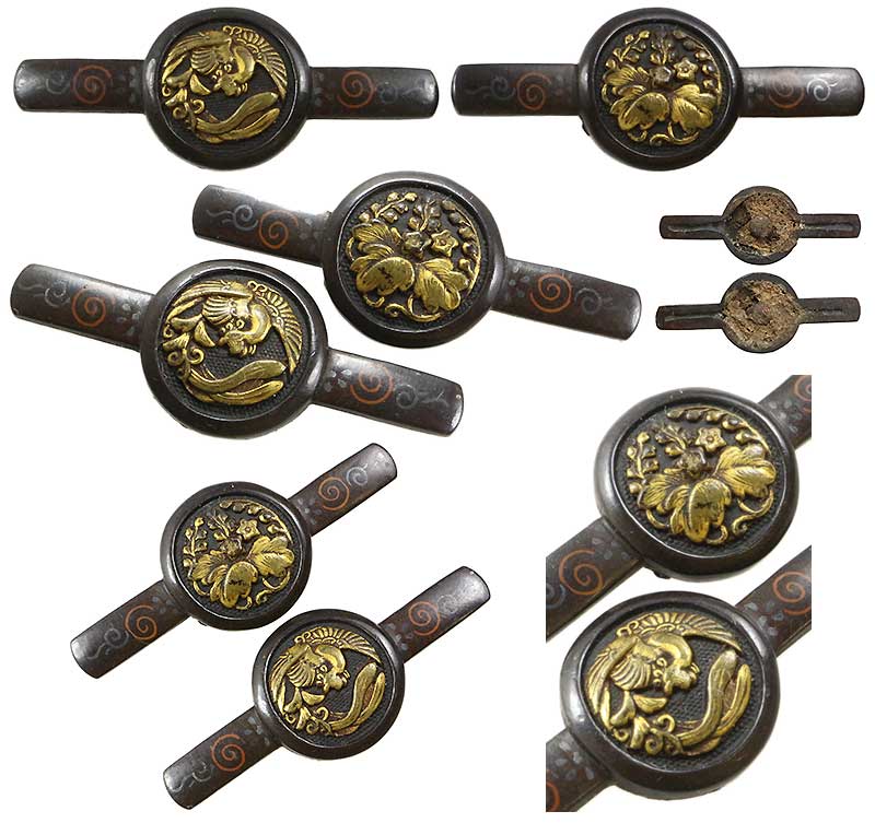 日本刀の目貫｜赤銅地定規に桐鳳凰図目貫｜日本刀専門店・東京【十拳