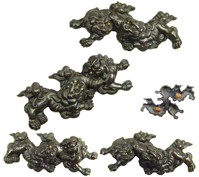 日本刀の目貫・親子獅子｜日本刀・刀剣 販売専門店・東京【十拳】