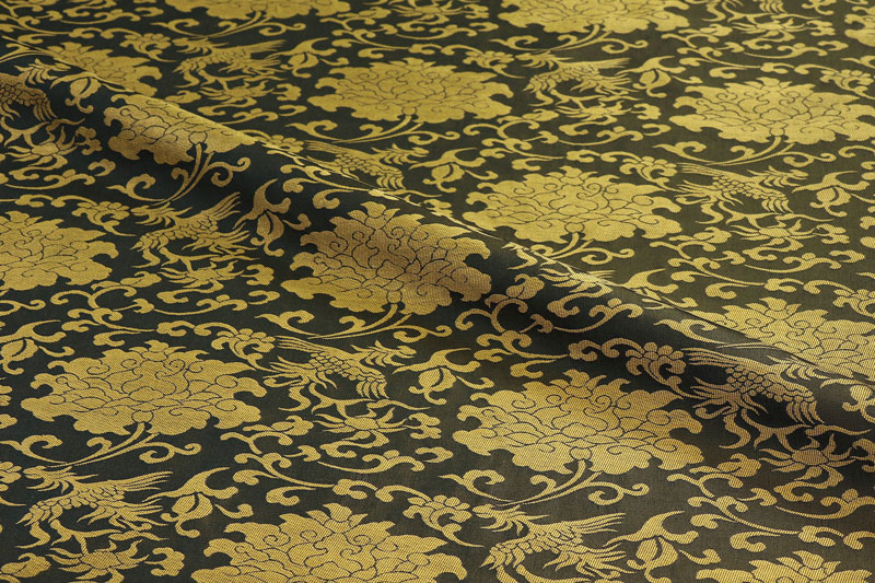 京西陣・正絹 錦裂 牡丹唐草鳳凰文錦柄の和風生地通信販売なら都香庵