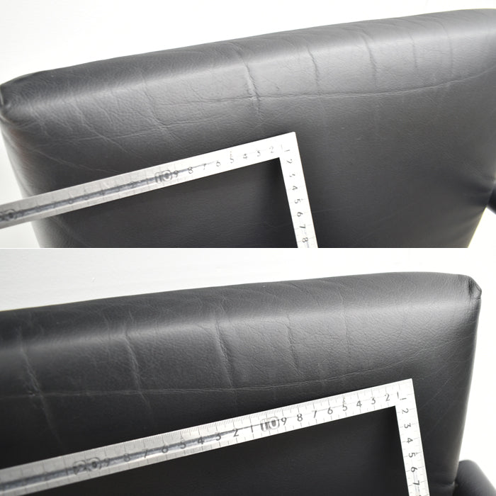 中古】ヴィトラ ビザソフト ミーティングチェア 総革張り ブラック