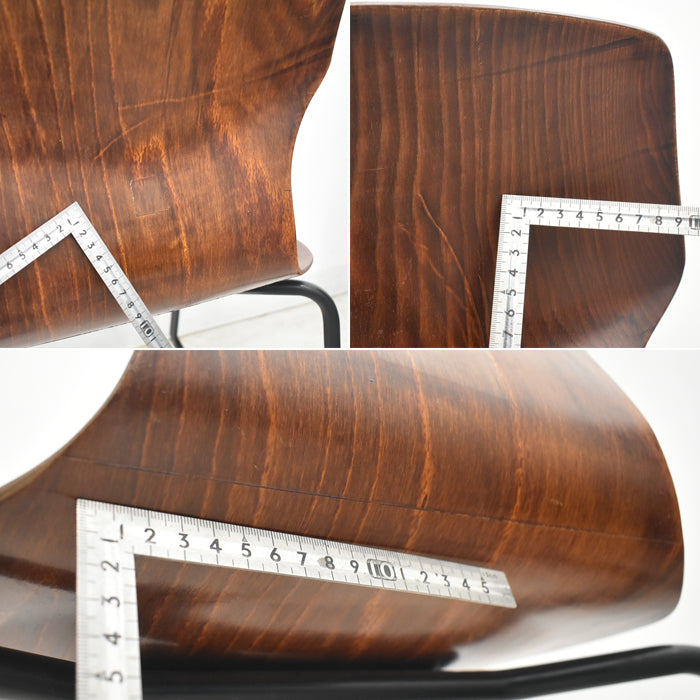 中古】パグホルツ＋アイチ プライウッド スタッキングチェア 幅460