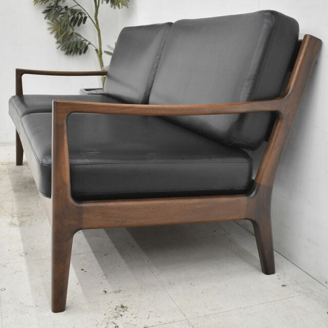 起立木工 2シーターアームソファ ノルディ W1650 2021111707【中古