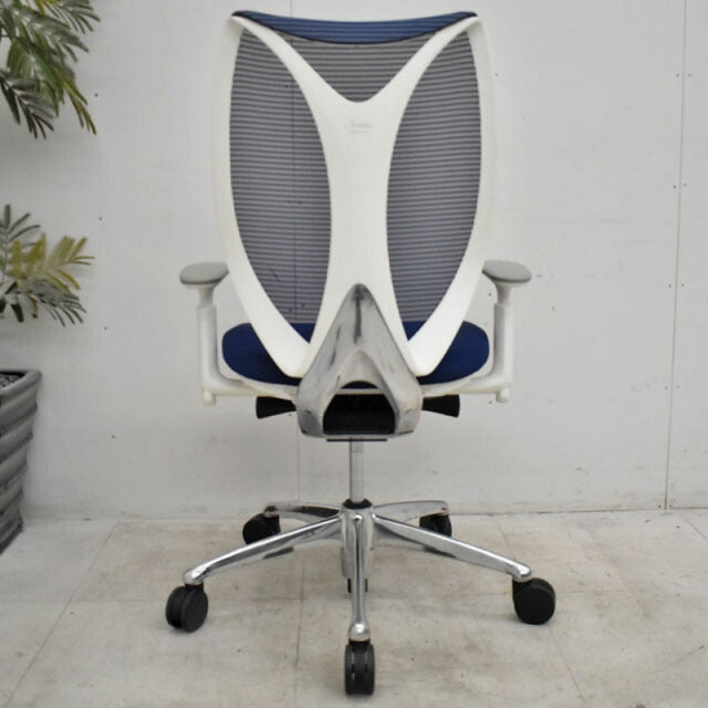 オカムラ サブリナシリーズ 可動肘 ダークブルー 2021071903【中古