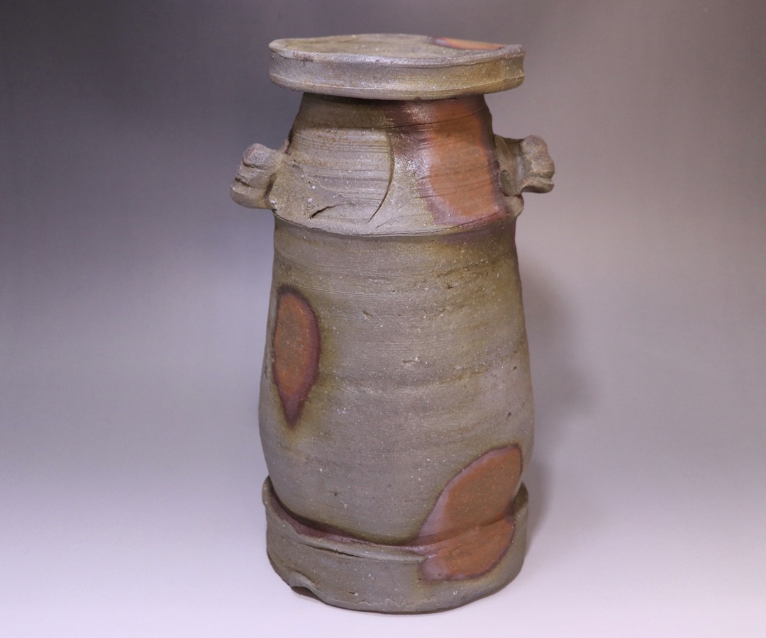 正宗 悟 作 「備前耳付花入」 ～備前焼専門卸小売店 川口陶楽苑～