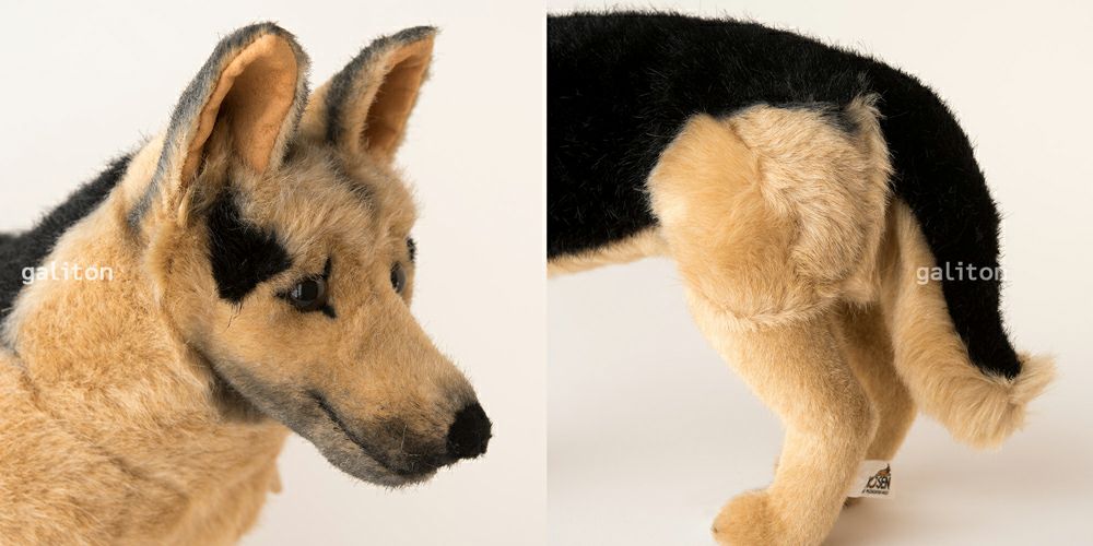 ケーセン Koesen ぬいぐるみ ジャーマンシェパード |木のおもちゃ がりとん