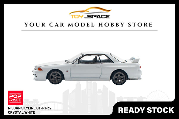 POP RACE] 1:64 Nissan Skyline GT-R R32 - Crystal White