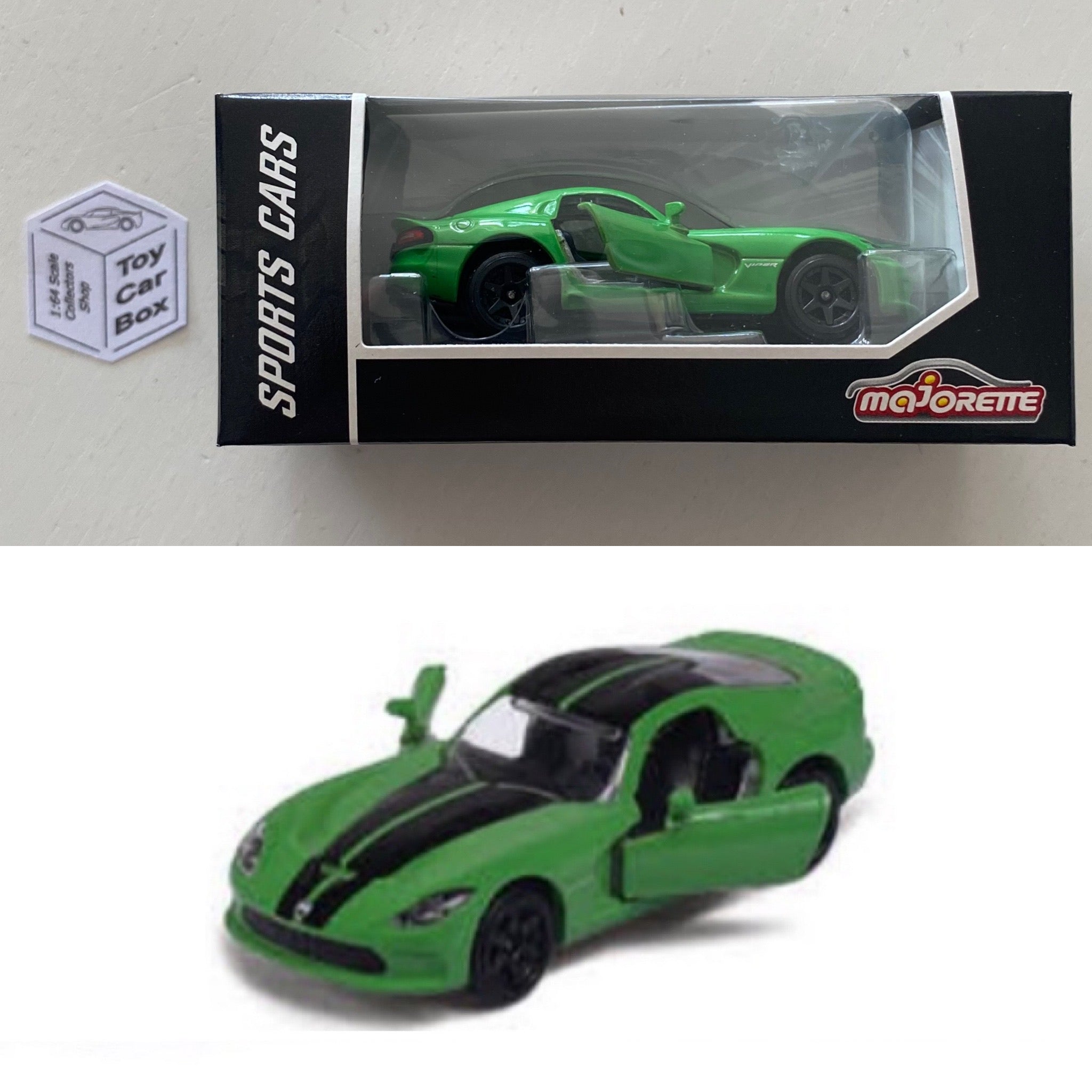 MAJORETTE - Dodge Viper SRT (Green - Sports Cars Box) 1/64 Scale