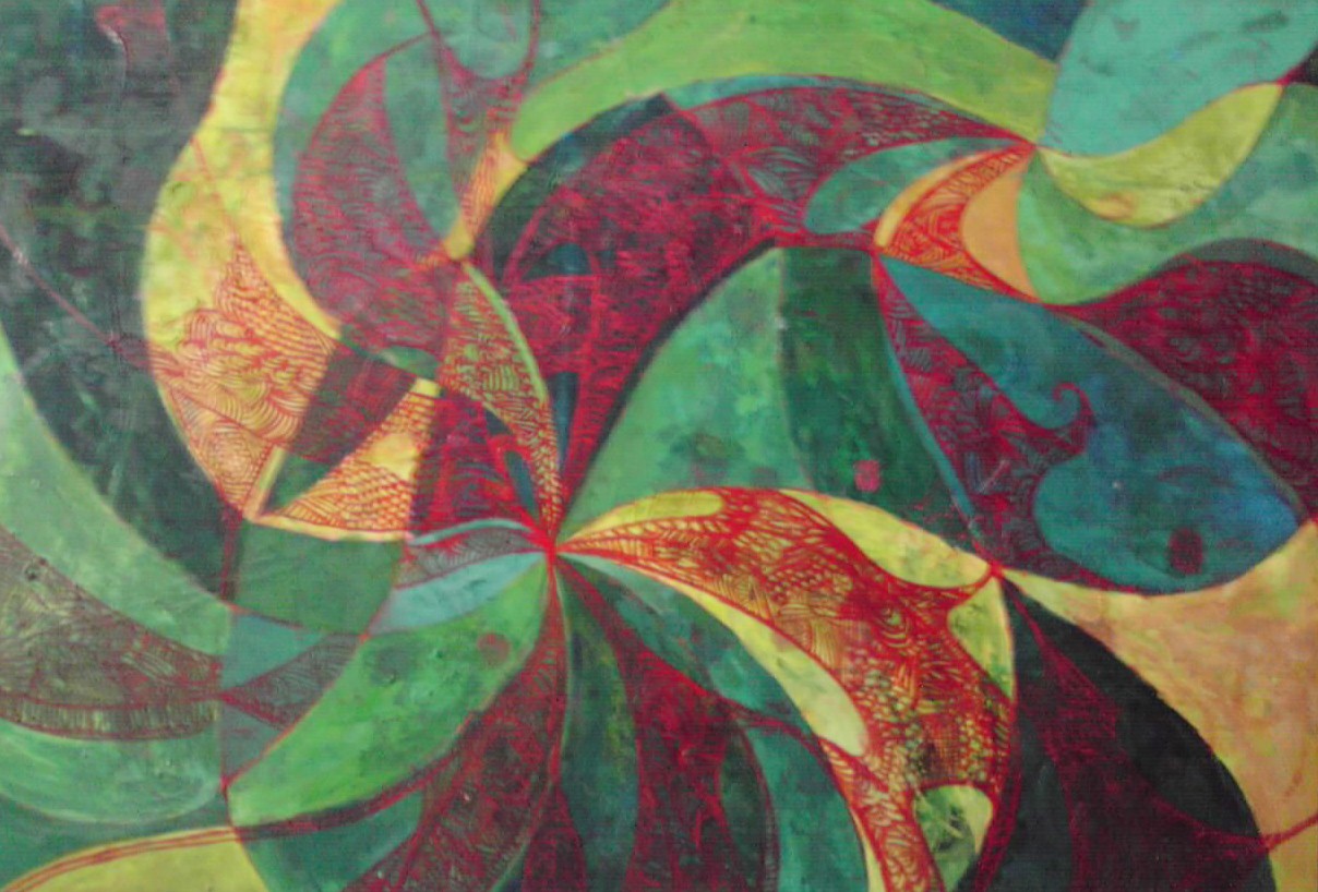 10代の頃に描いていた抽象画: 精進したい