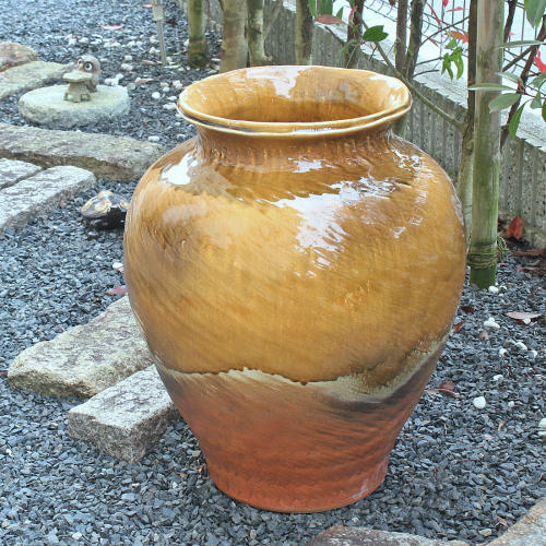 楽天市場】【ポイント12倍】信楽焼 大型 フラワーベース 萌黄 20号