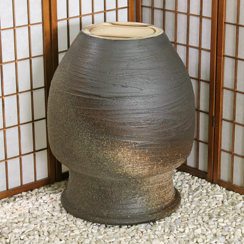 楽天市場】【ポイント15倍】信楽焼 大型 フラワーベース 灰釉 かぶり