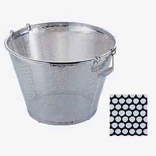 楽天市場】UK18-8パンチング 平底深型揚げざる 42cm(穴径φ2.2mm