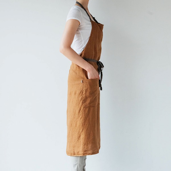 楽天市場】【特典付き】 フルエプロン マノン ブラウンオーカー リーノ