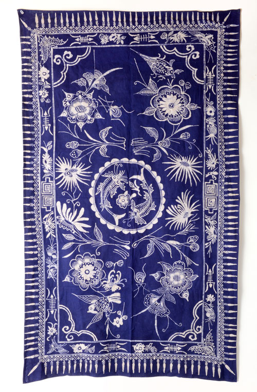 楽天市場】中国貴州省革家の藍染め・ろうけつ染め布 1 : みんげい