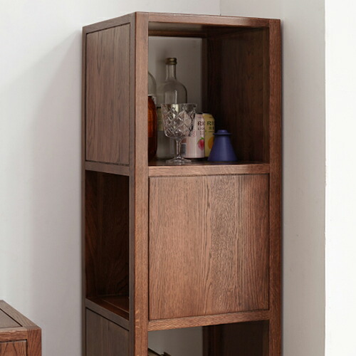 楽天市場】オープンラック 幅35cm スリム 無垢材 オーク材 ラック 木製