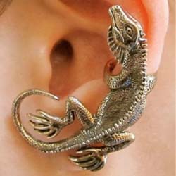楽天市場】オオトカゲ イヤーフックピアス イヤーラップピアス