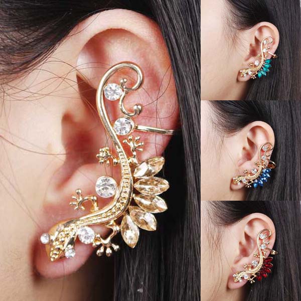 楽天市場】ビジューリザードイヤーフックピアス 蜥蜴 トカゲ