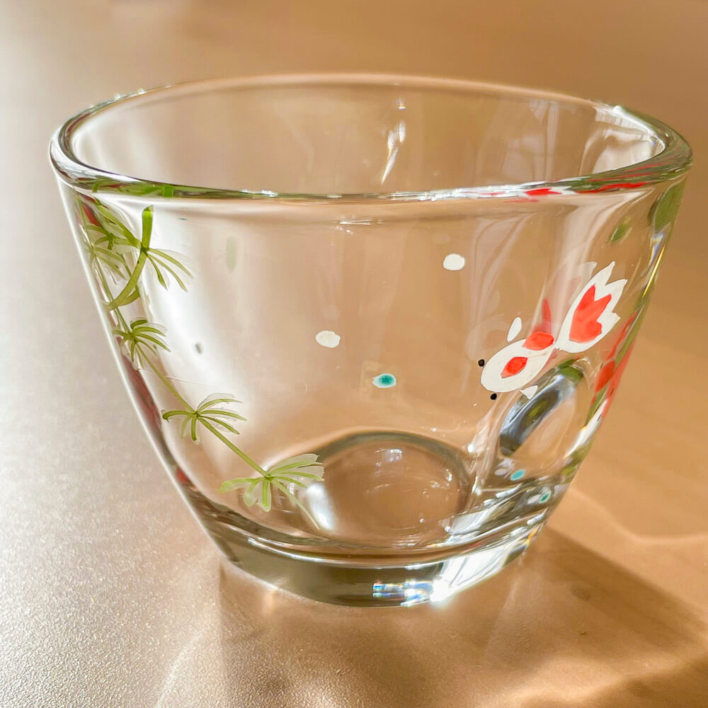 楽天市場】京焼 清水焼 京の色絵ガラス ぐい呑み 金魚 京都 和小物 和