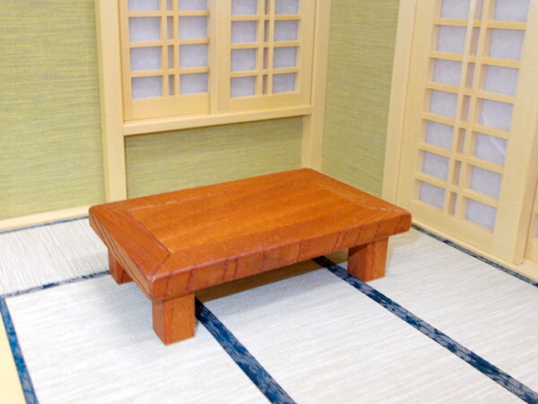 楽天市場】ミニチュア和風家具 座卓（ざたく） 和風角テーブル 木製