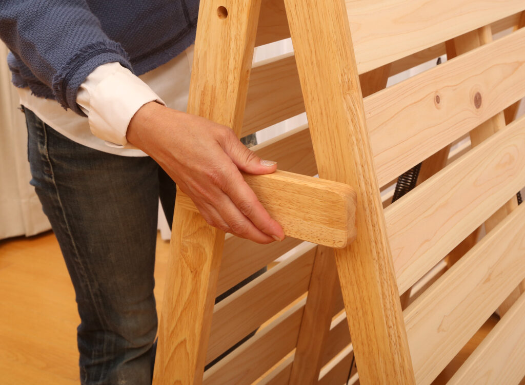 楽天市場】中居木工 スプリング付きひのきスノコマット 折りたたみ