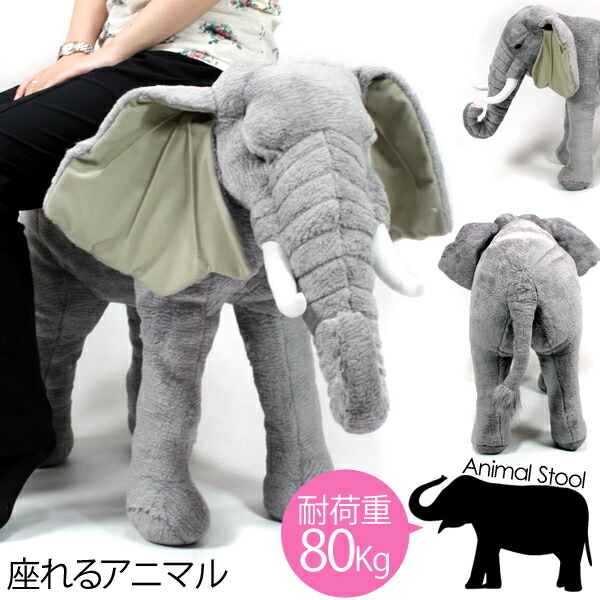 楽天市場】ゾウ ぞう 象 座れるアニマル 座れる ぬいぐるみ アニマル